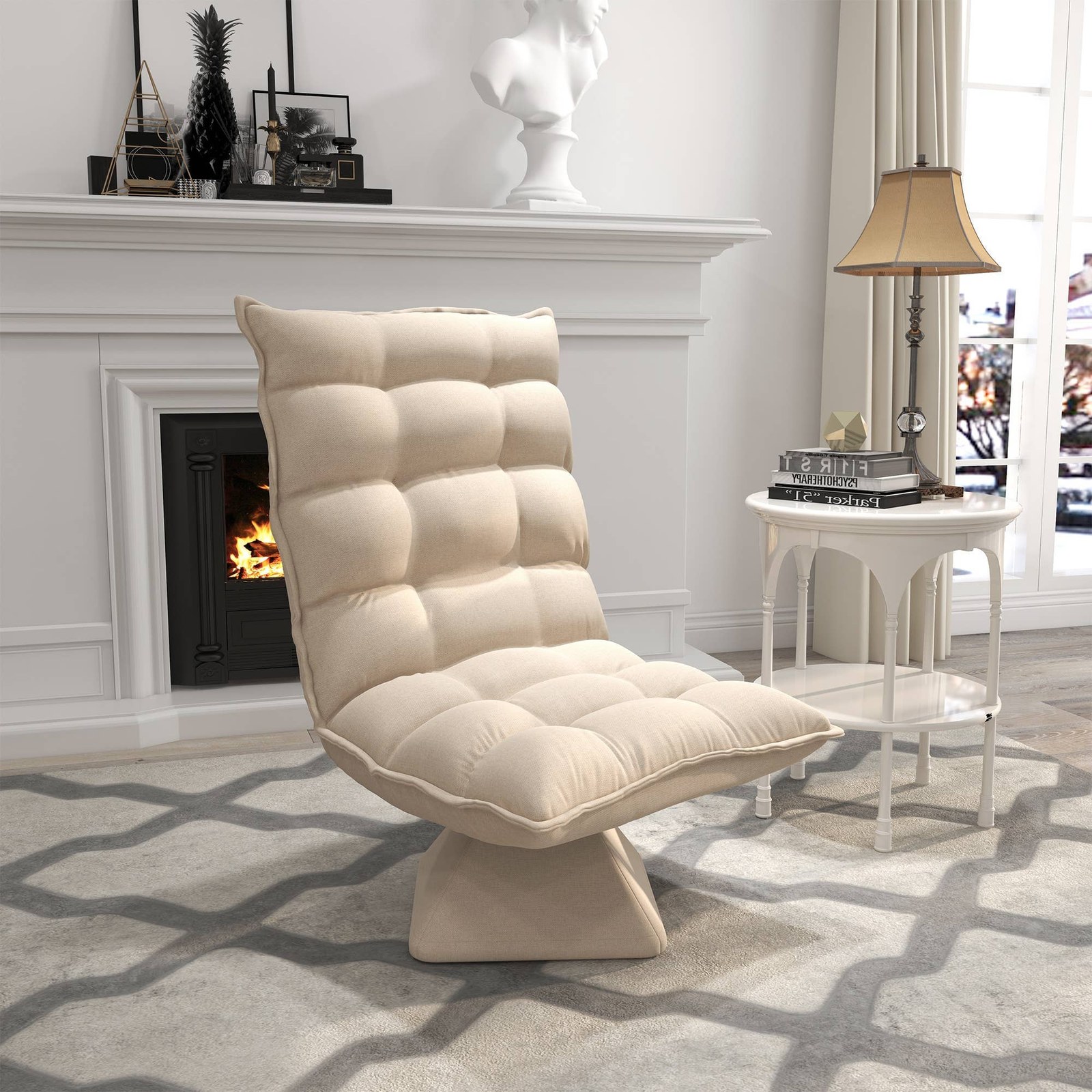 Fauteuil Relax Lin Beige — détail
