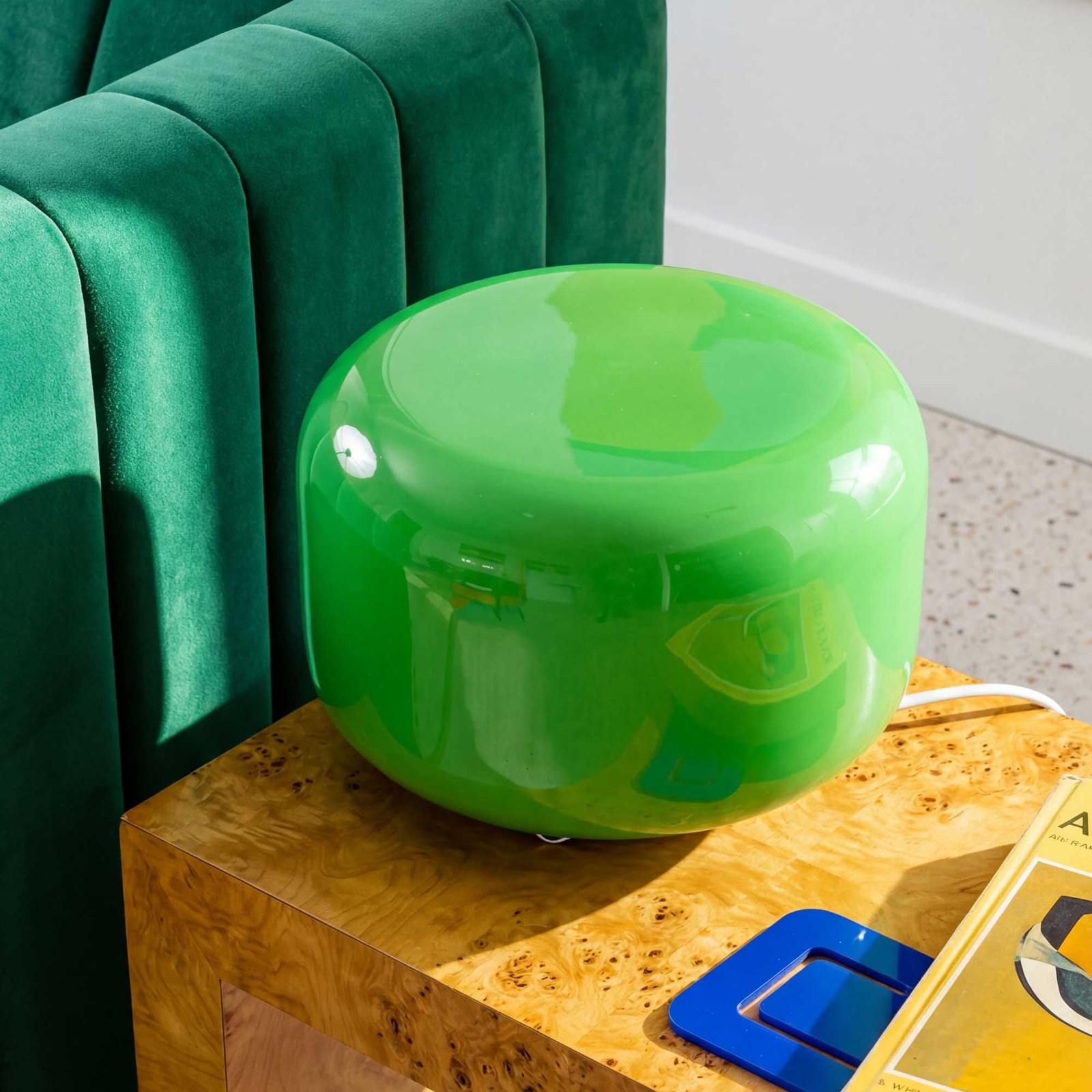 Lampe Verre Coloré Livo — détail